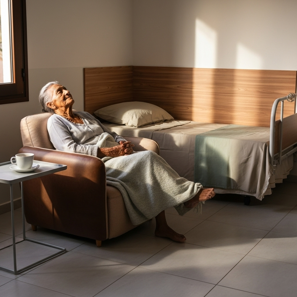 Quarto confortável e acolhedor